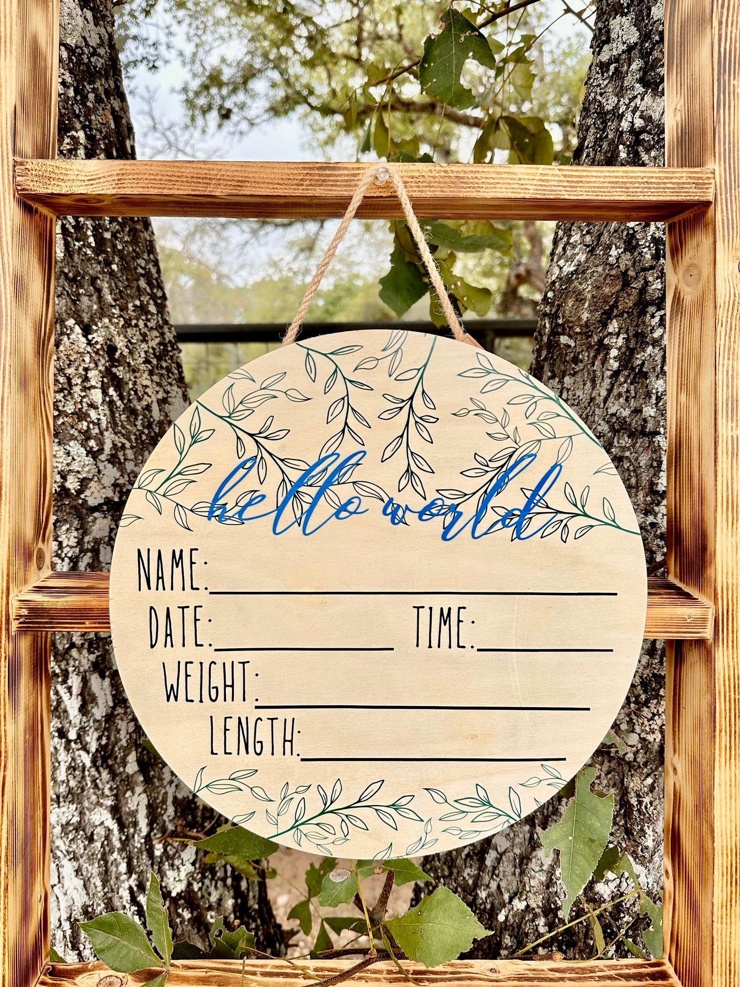 Personalized Birth Announcement Wooden Sign